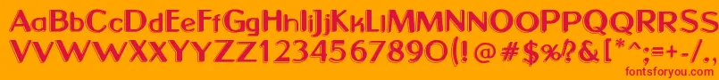 SunsetBoulevard Font – Red Fonts on Orange Background