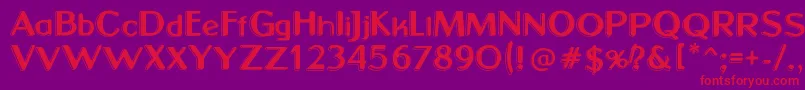 SunsetBoulevard Font – Red Fonts on Purple Background