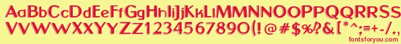 SunsetBoulevard Font – Red Fonts on Yellow Background