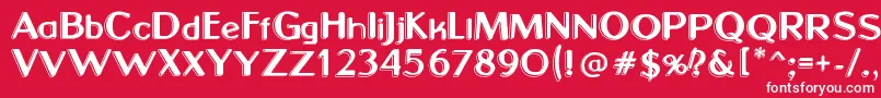 SunsetBoulevard Font – White Fonts on Red Background