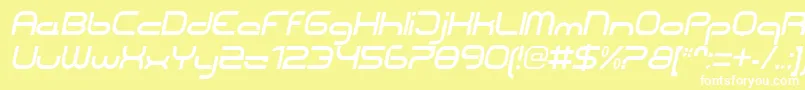 CentreforwardItalic Font – White Fonts on Yellow Background