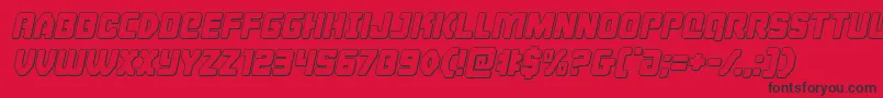 Cyborgroosteroutital Font – Black Fonts on Red Background