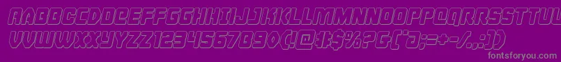 Cyborgroosteroutital Font – Gray Fonts on Purple Background