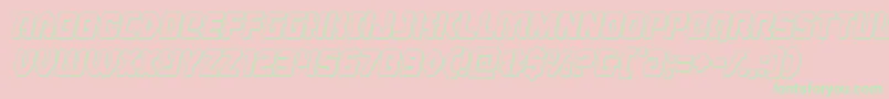 Cyborgroosteroutital Font – Green Fonts on Pink Background