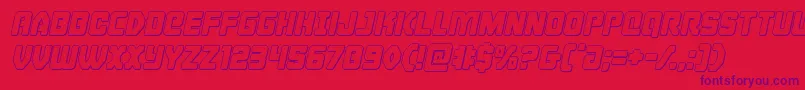 Cyborgroosteroutital Font – Purple Fonts on Red Background