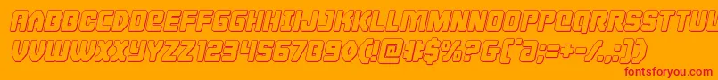 Cyborgroosteroutital Font – Red Fonts on Orange Background
