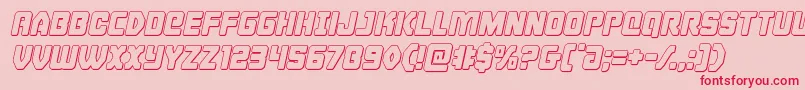 Cyborgroosteroutital Font – Red Fonts on Pink Background
