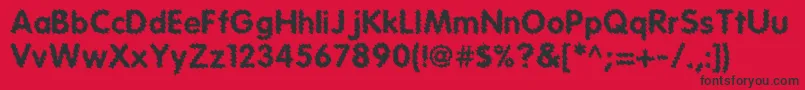 Tear Font – Black Fonts on Red Background