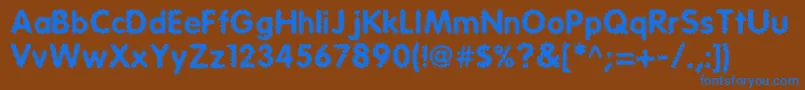 Tear Font – Blue Fonts on Brown Background