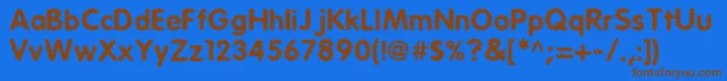 Tear Font – Brown Fonts on Blue Background
