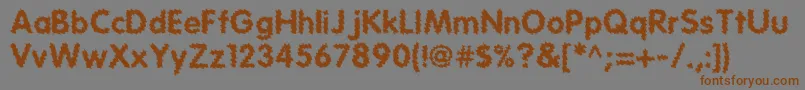 Tear Font – Brown Fonts on Gray Background