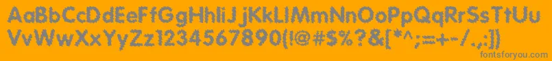 Tear Font – Gray Fonts on Orange Background