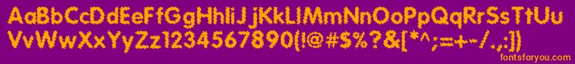 Tear Font – Orange Fonts on Purple Background