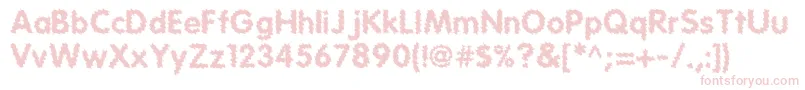 Tear Font – Pink Fonts on White Background