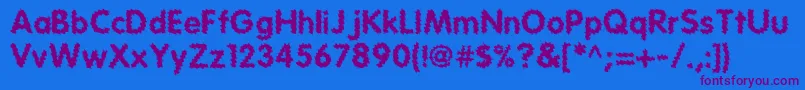 Tear Font – Purple Fonts on Blue Background