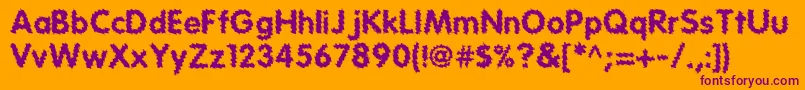 Tear Font – Purple Fonts on Orange Background