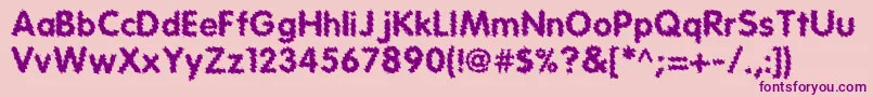 Tear Font – Purple Fonts on Pink Background