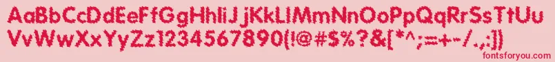 Tear Font – Red Fonts on Pink Background