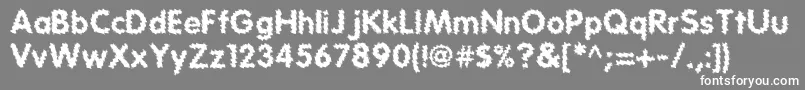 Tear Font – White Fonts on Gray Background