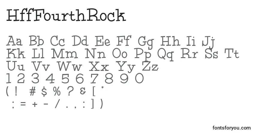 Schriftart HffFourthRock – Alphabet, Zahlen, spezielle Symbole