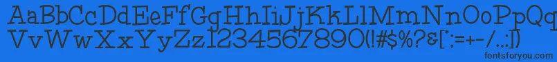 HffFourthRock Font – Black Fonts on Blue Background