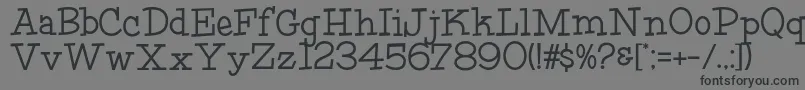 HffFourthRock Font – Black Fonts on Gray Background