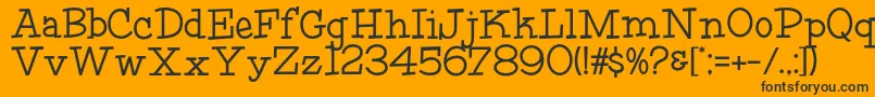 Шрифт HffFourthRock – чёрные шрифты на оранжевом фоне