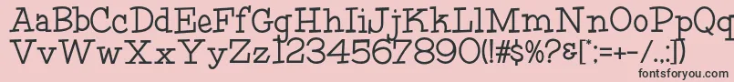 HffFourthRock-Schriftart – Schwarze Schriften auf rosa Hintergrund