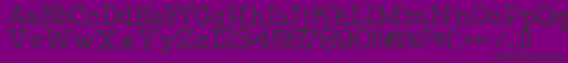 フォントHffFourthRock – 紫の背景に黒い文字