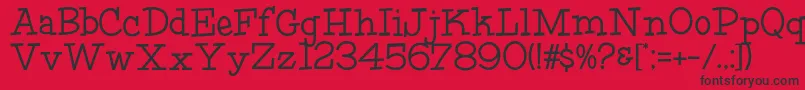 HffFourthRock Font – Black Fonts on Red Background