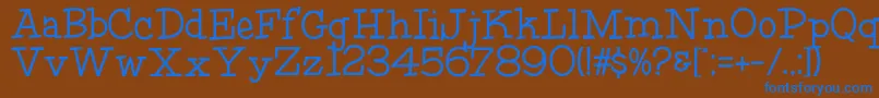 Шрифт HffFourthRock – синие шрифты на коричневом фоне