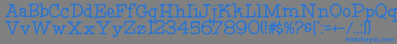 HffFourthRock Font – Blue Fonts on Gray Background