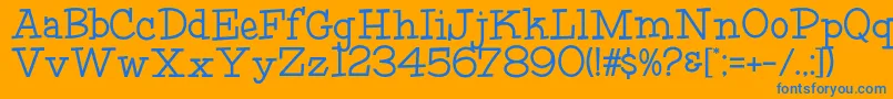 Шрифт HffFourthRock – синие шрифты на оранжевом фоне