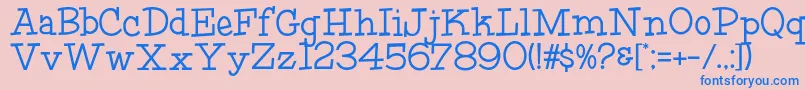 HffFourthRock Font – Blue Fonts on Pink Background
