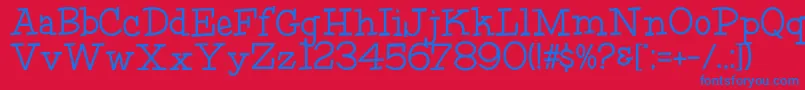 フォントHffFourthRock – 赤い背景に青い文字