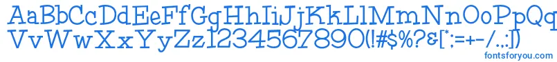 Шрифт HffFourthRock – синие шрифты на белом фоне
