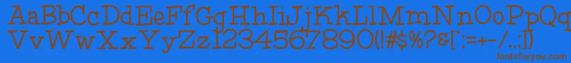 HffFourthRock Font – Brown Fonts on Blue Background