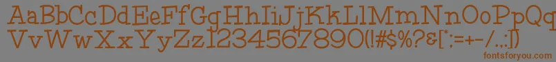 Шрифт HffFourthRock – коричневые шрифты на сером фоне