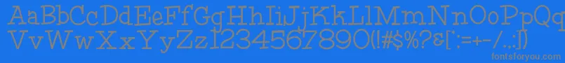 HffFourthRock-fontti – harmaat kirjasimet sinisellä taustalla