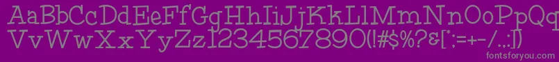 フォントHffFourthRock – 紫の背景に灰色の文字