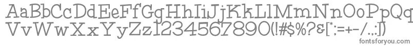 HffFourthRock Font – Gray Fonts on White Background