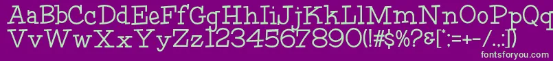 Шрифт HffFourthRock – зелёные шрифты на фиолетовом фоне