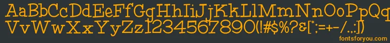 HffFourthRock Font – Orange Fonts on Black Background