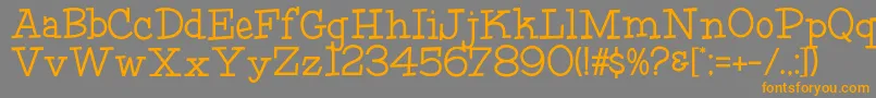 HffFourthRock Font – Orange Fonts on Gray Background