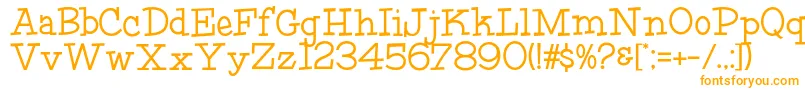 HffFourthRock-fontti – oranssit fontit valkoisella taustalla