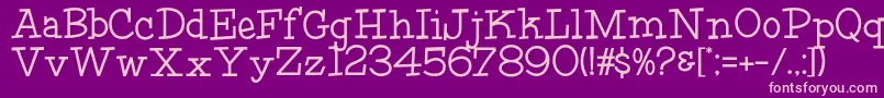 フォントHffFourthRock – 紫の背景にピンクのフォント