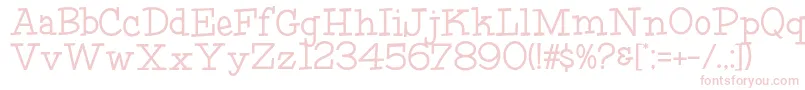 Шрифт HffFourthRock – розовые шрифты на белом фоне