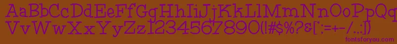 HffFourthRock Font – Purple Fonts on Brown Background