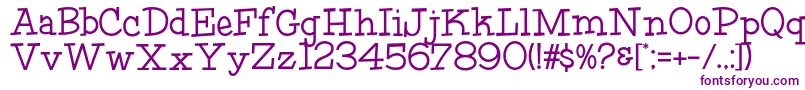 HffFourthRock-Schriftart – Violette Schriften auf weißem Hintergrund