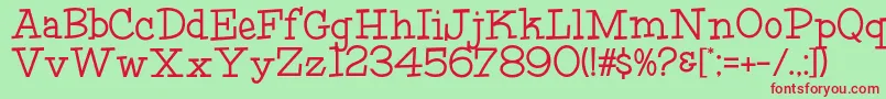 HffFourthRock Font – Red Fonts on Green Background